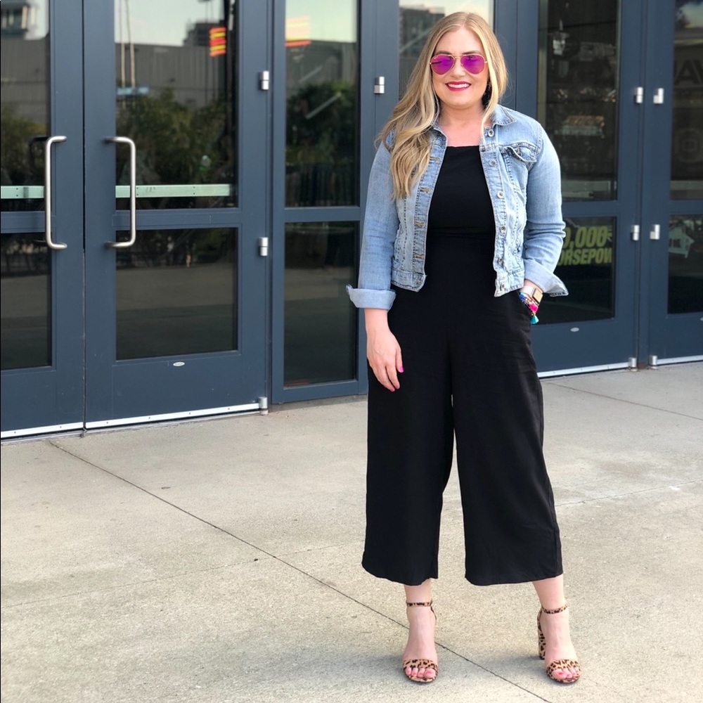 Old Navy Black Midi Length Jumpsuit